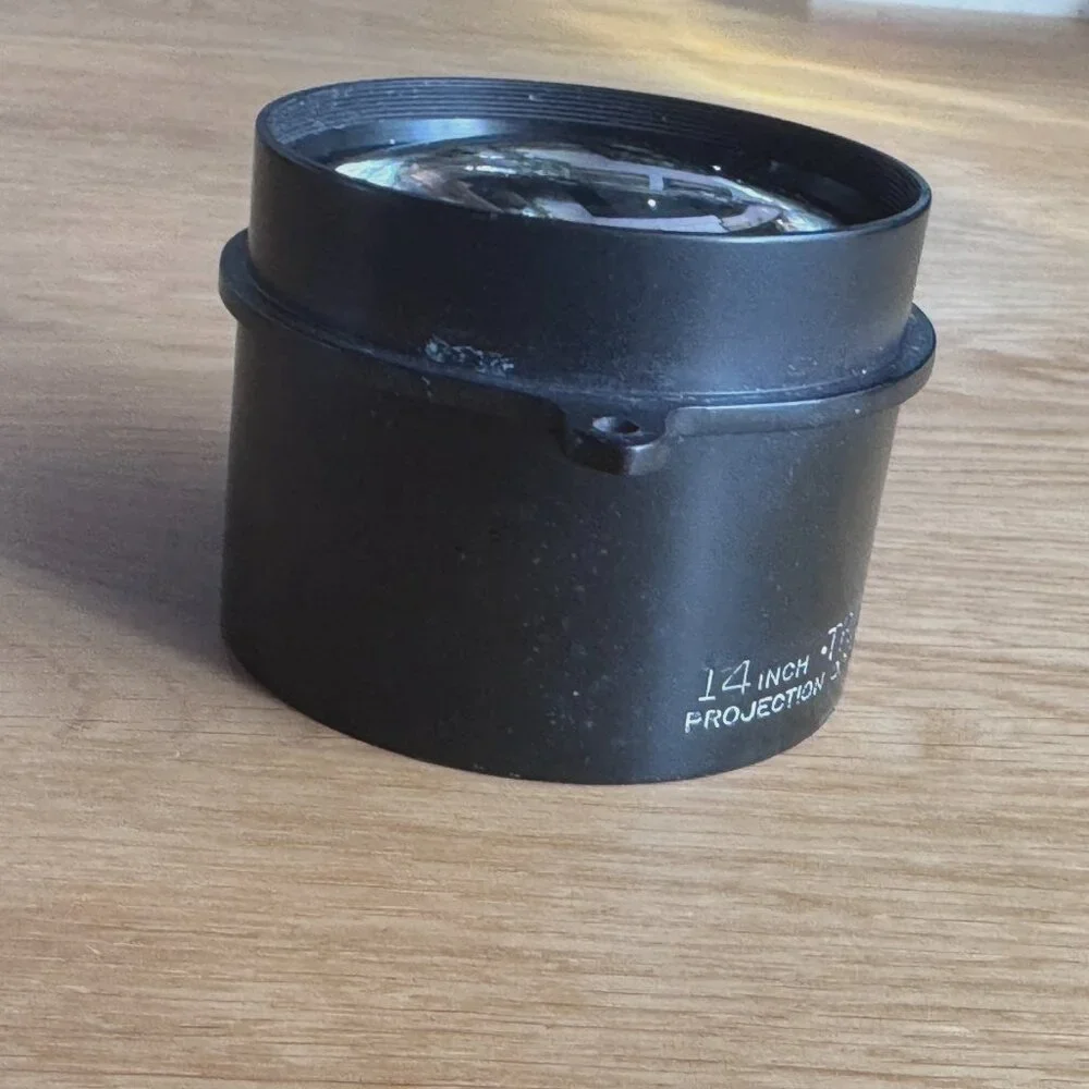 Projection Optics 14-inch Transpaque 6000 Lens, Vintage Circa 1950s